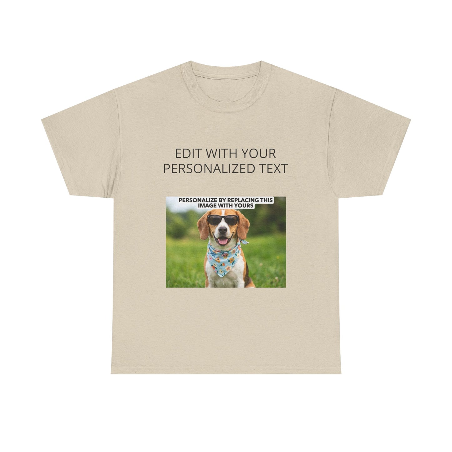 Fully Customizable Multi-Photo T-Shirt – Personalized Text & Image 2-Zone Tee