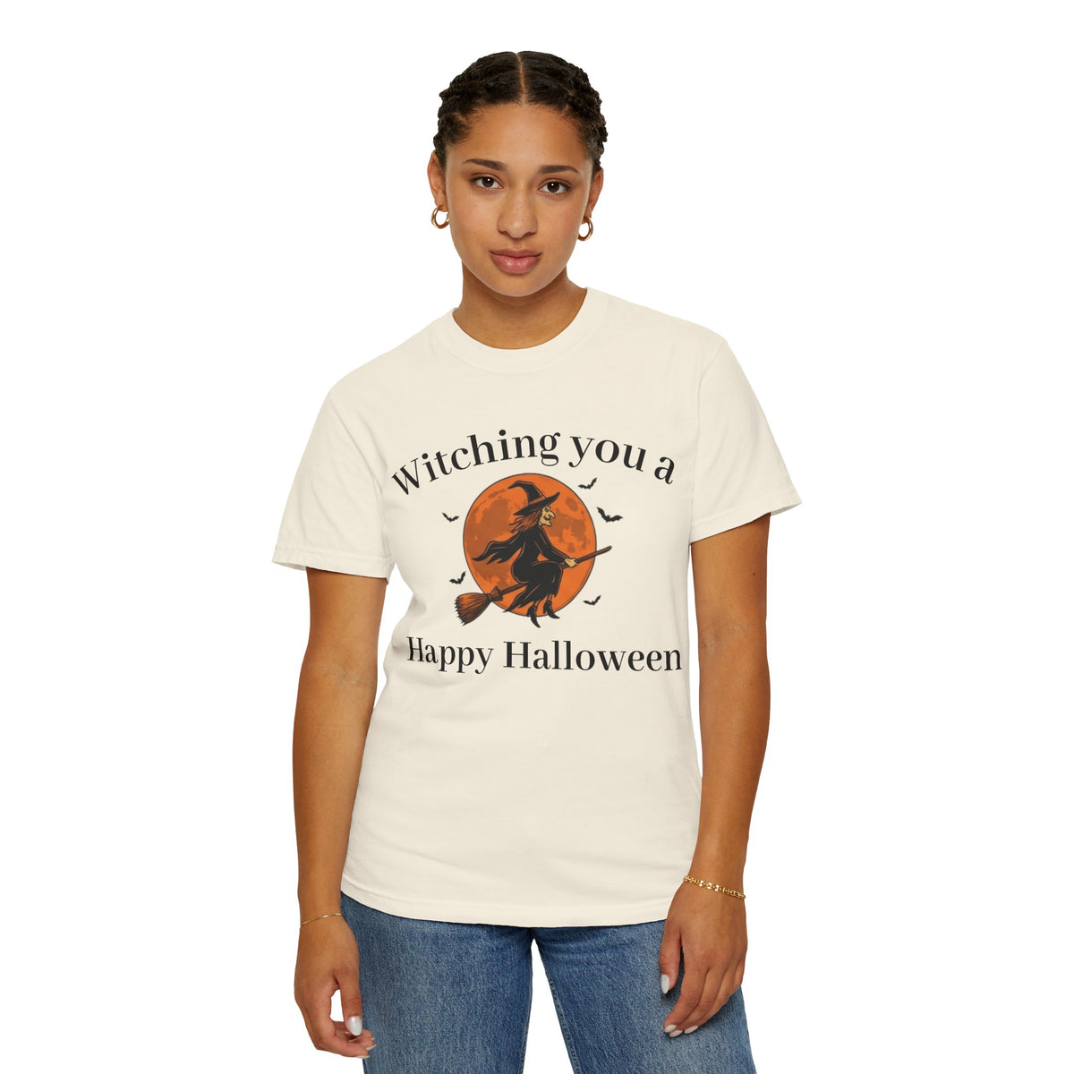 Halloween Witch T-Shirt — "Witching You a Happy Halloween" Graphic Tee