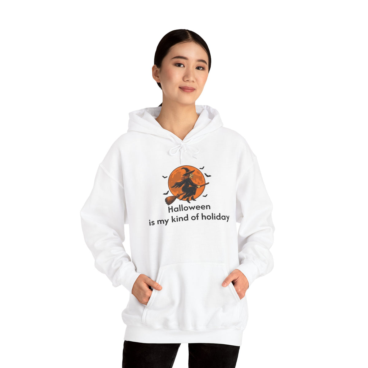 Halloween Hoodie — "Halloween is my kind of holiday" Witch Moon Sweatshirt