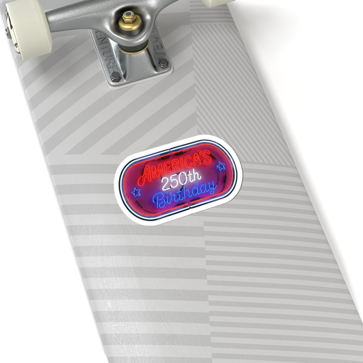 America's 250th Birthday Sticker — Neon Patriotic Kiss-Cut Decal