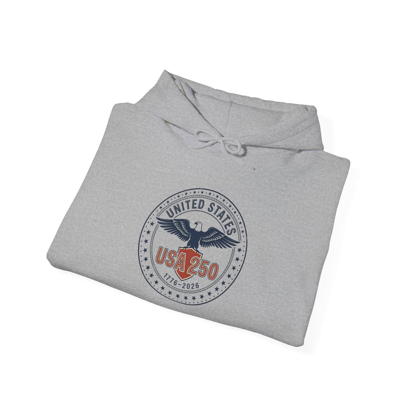 USA 250th Anniversary Hoodie | 250 Years Patriotic Emblem, Independence Celebration