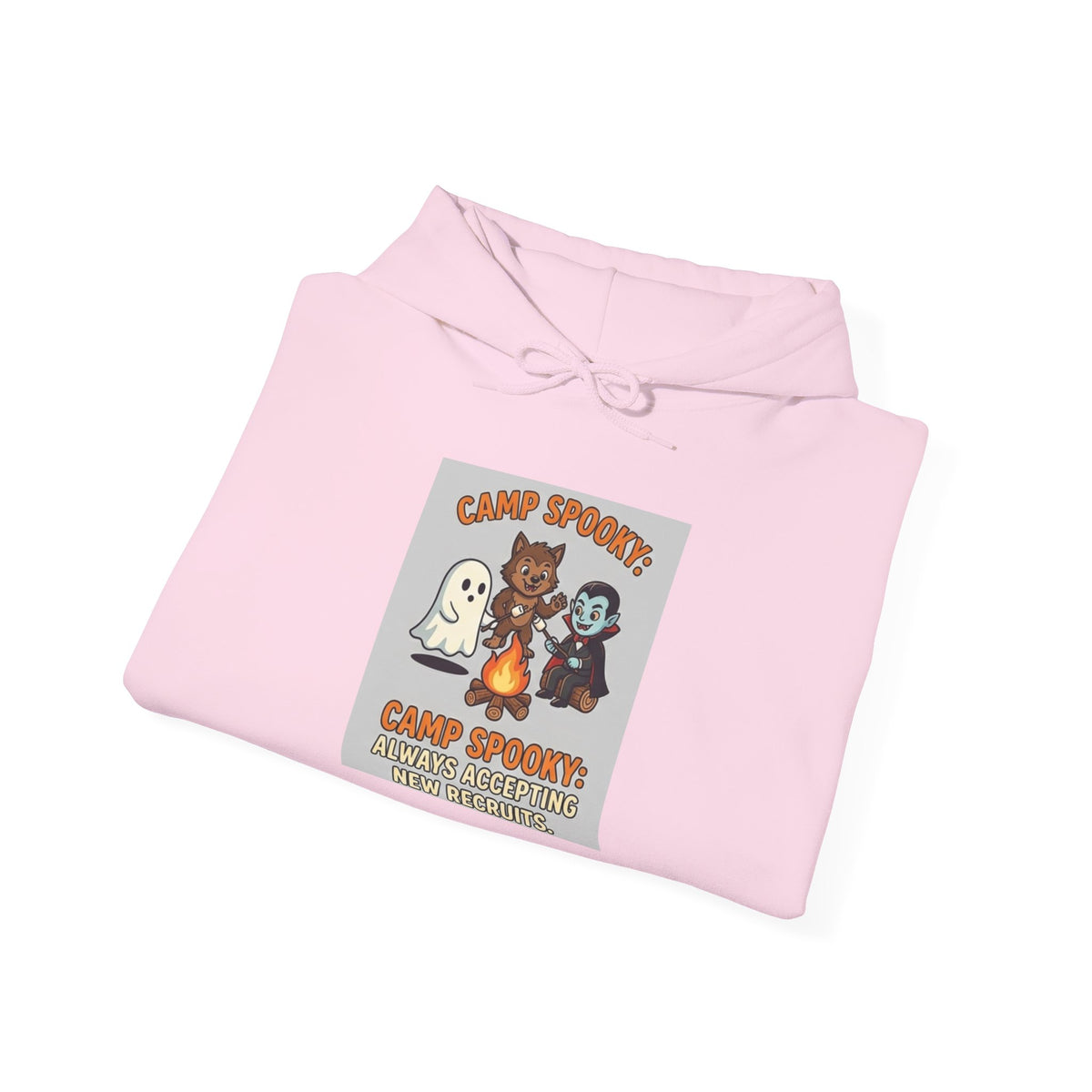 Halloween Camp Ghost Hoodie — "Camp Spooky" Cute Ghosts & Bonfire Sweatshirt
