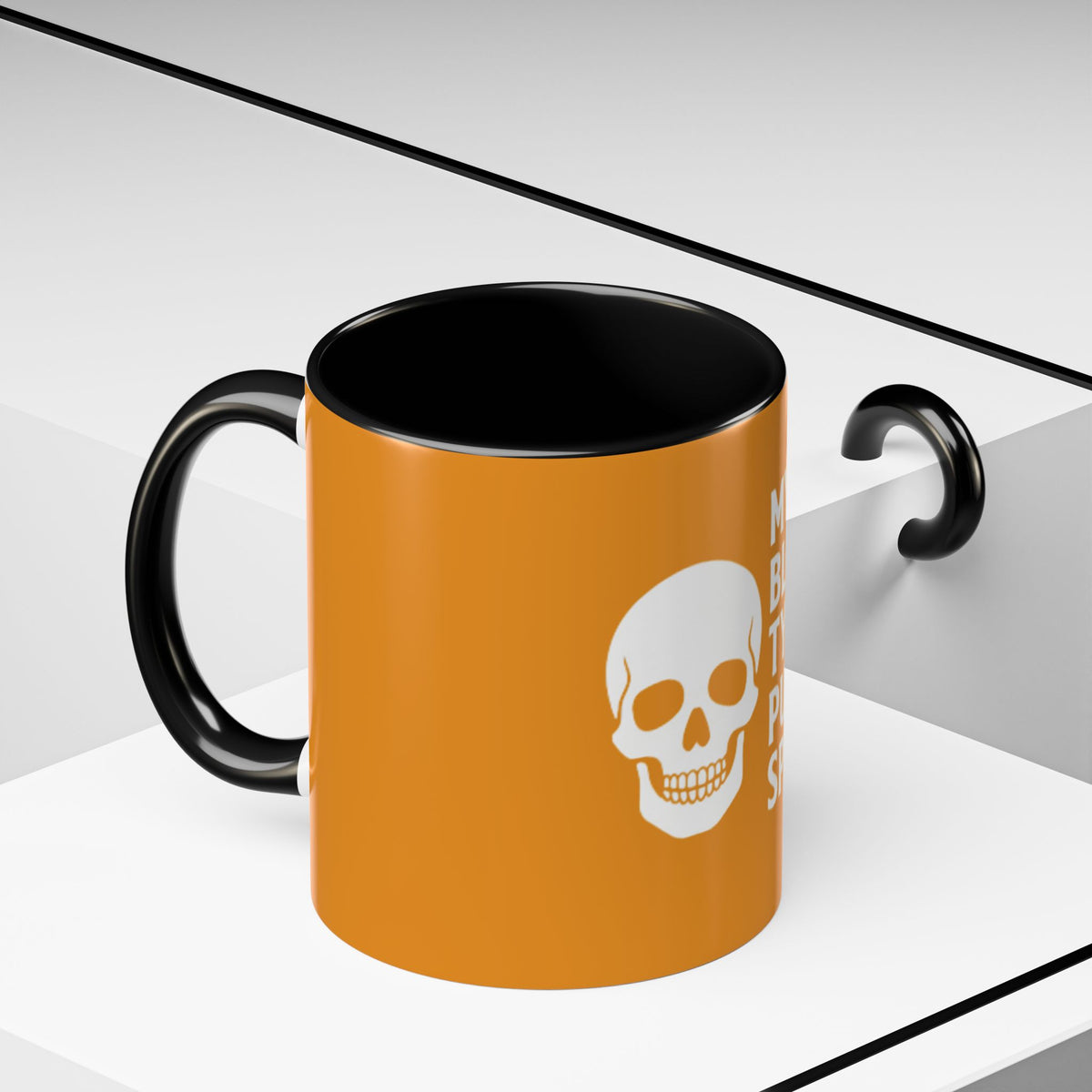 Pumpkin Spice Skull Coffee Mug — “My Blood Type Is Pumpkin Spice” Accent Mug