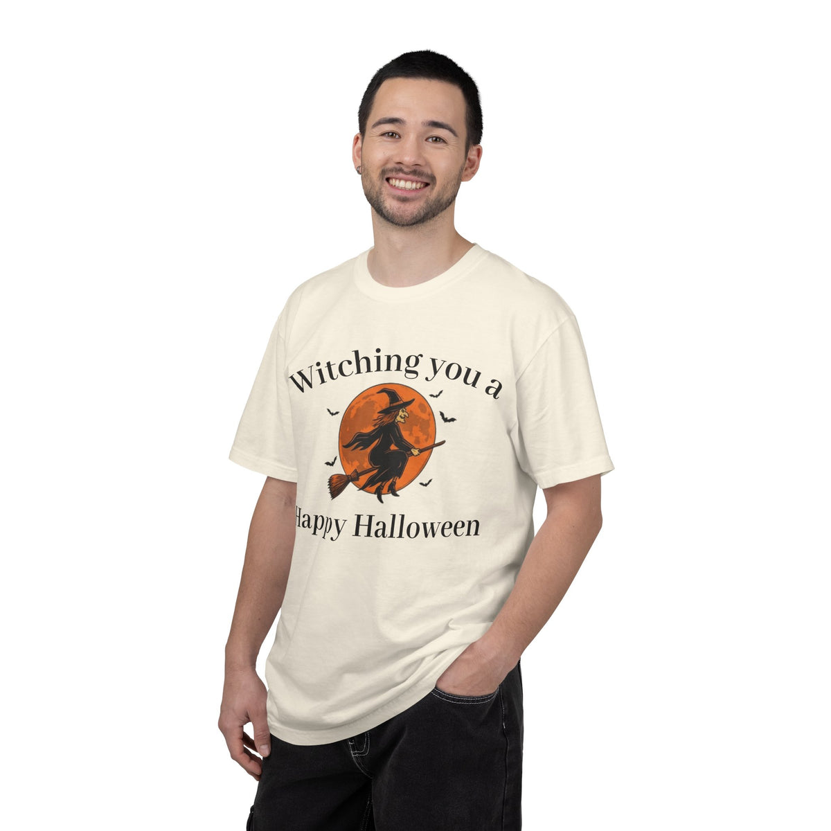 Halloween Witch T-Shirt — "Witching You a Happy Halloween" Graphic Tee