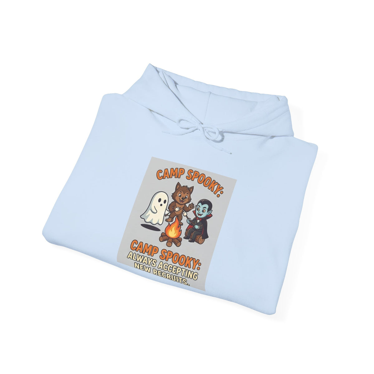 Halloween Camp Ghost Hoodie — "Camp Spooky" Cute Ghosts & Bonfire Sweatshirt