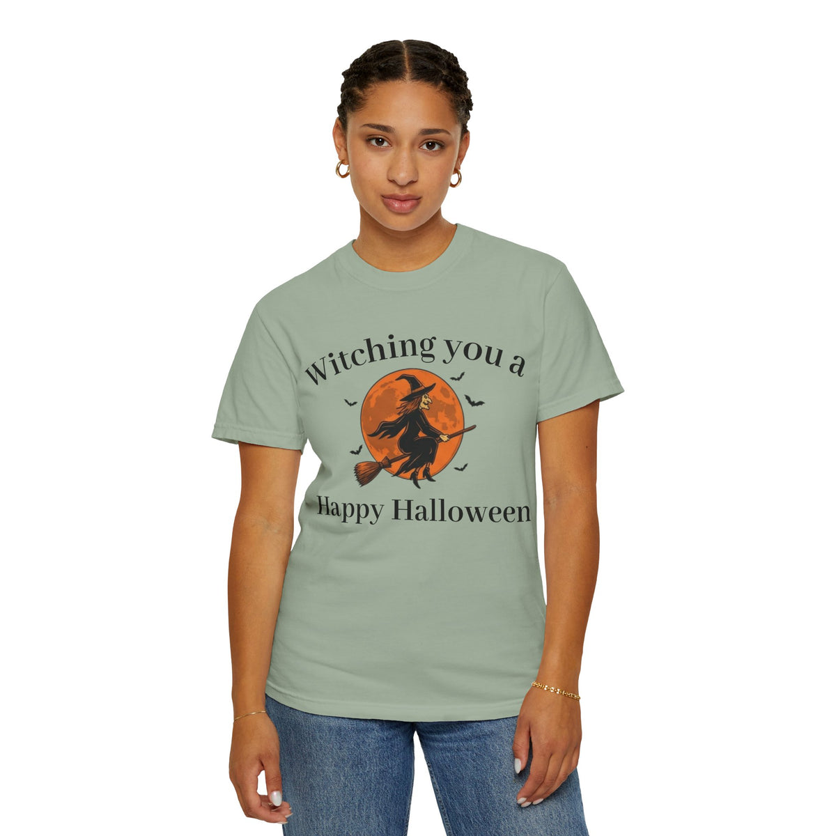 Halloween Witch T-Shirt — "Witching You a Happy Halloween" Graphic Tee