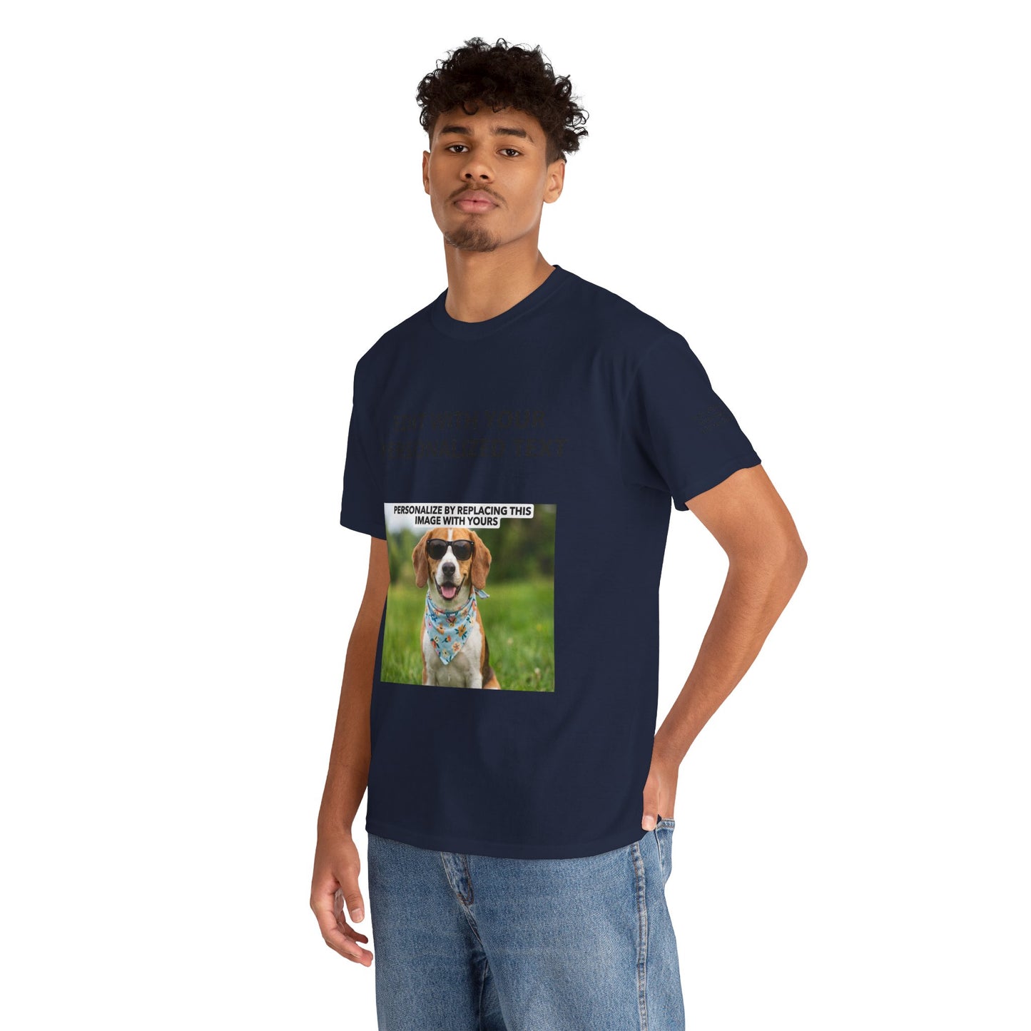 Fully Customizable Multi-Photo T-Shirt – Personalized Text & Image 5-Zone Tee