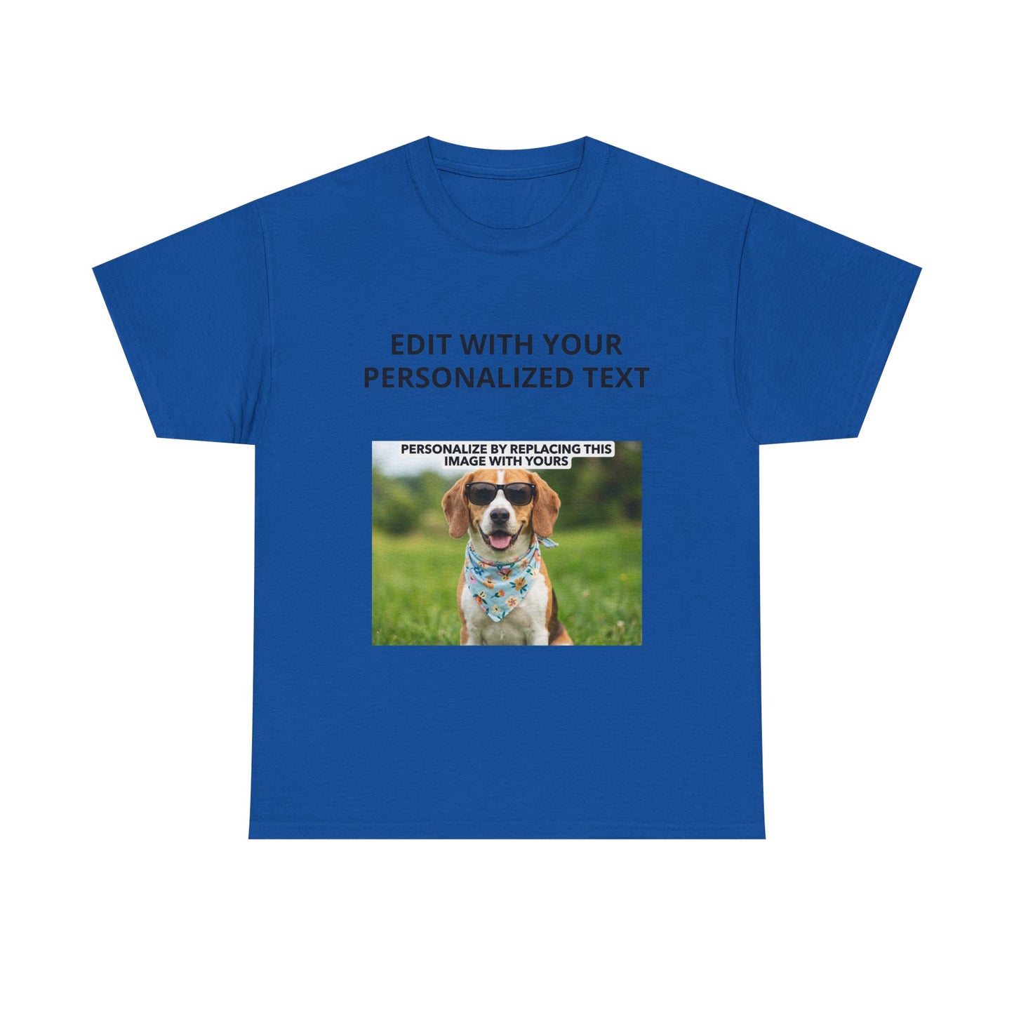 Fully Customizable Multi-Photo T-Shirt – Personalized Text & Image 2-Zone Tee