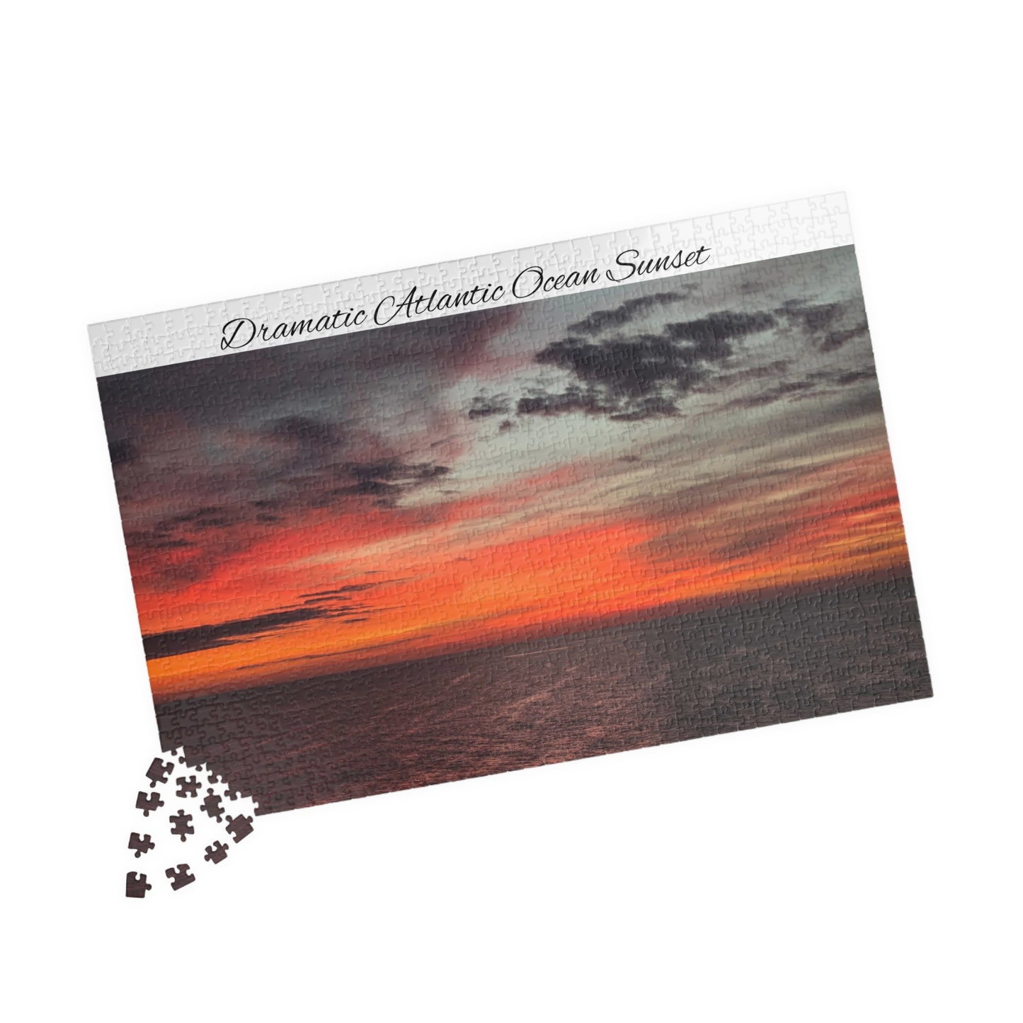 Atlantic Ocean Sunset Jigsaw Puzzle — Dramatic Seascape 110/252/520/1014-Piece