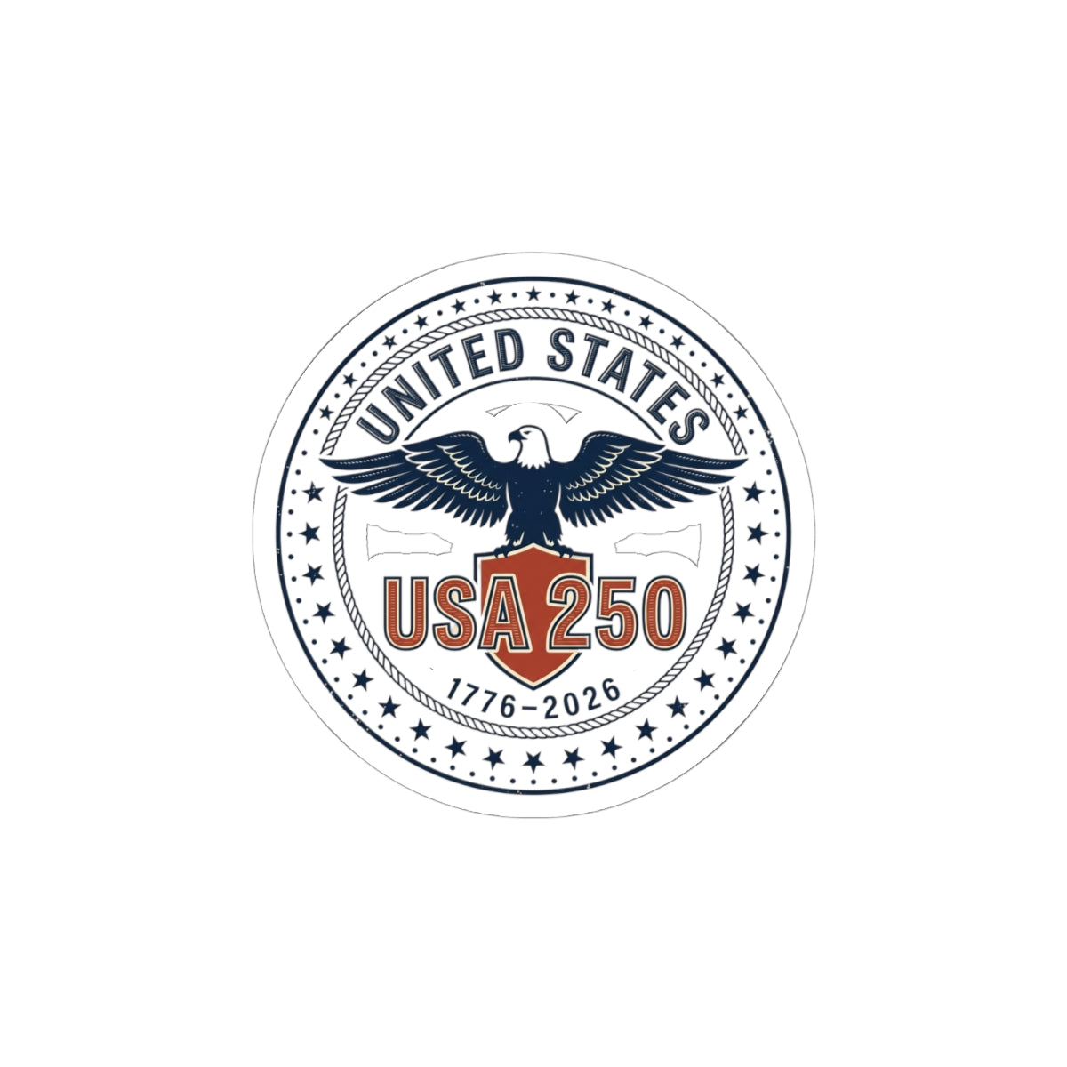 USA 250 Eagle Seal Kiss-Cut Sticker | 1776-2026 Patriotic Anniversary