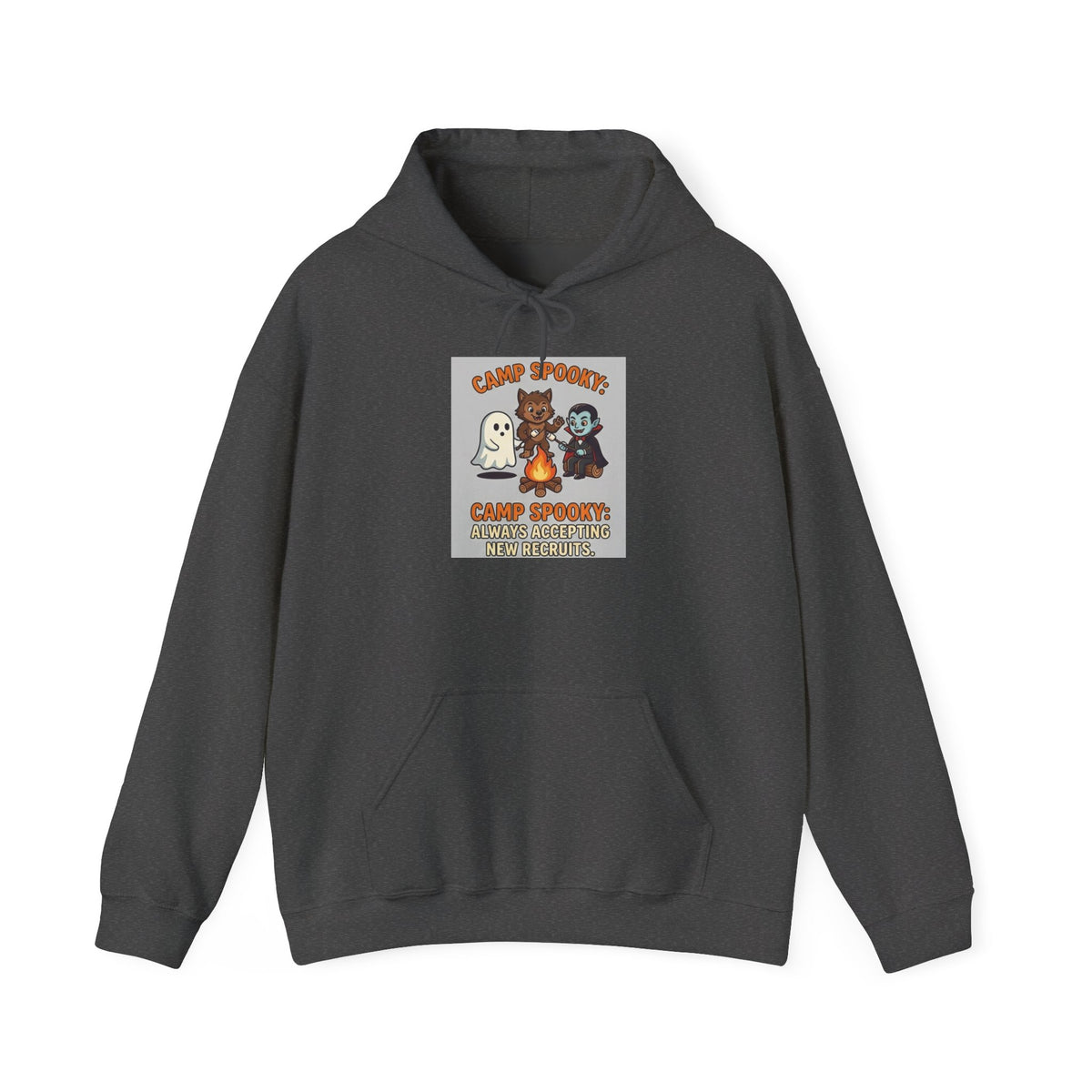 Halloween Camp Ghost Hoodie — "Camp Spooky" Cute Ghosts & Bonfire Sweatshirt