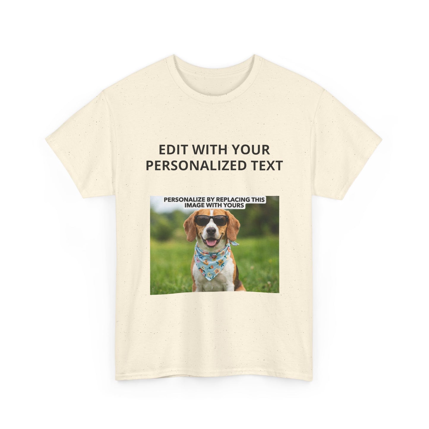 Fully Customizable Multi-Photo T-Shirt – Personalized Text & Image 2-Zone Tee