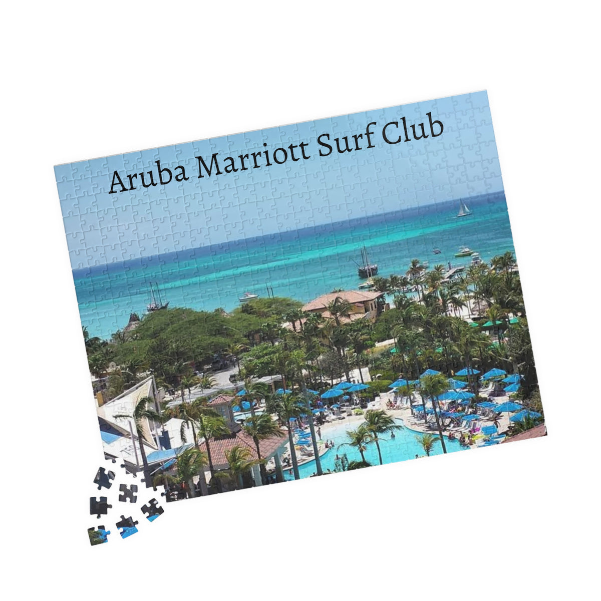 Aruba Marriott Surf Club Photo Puzzle — Tropical Resort Jigsaw (Multiple Piece Counts)