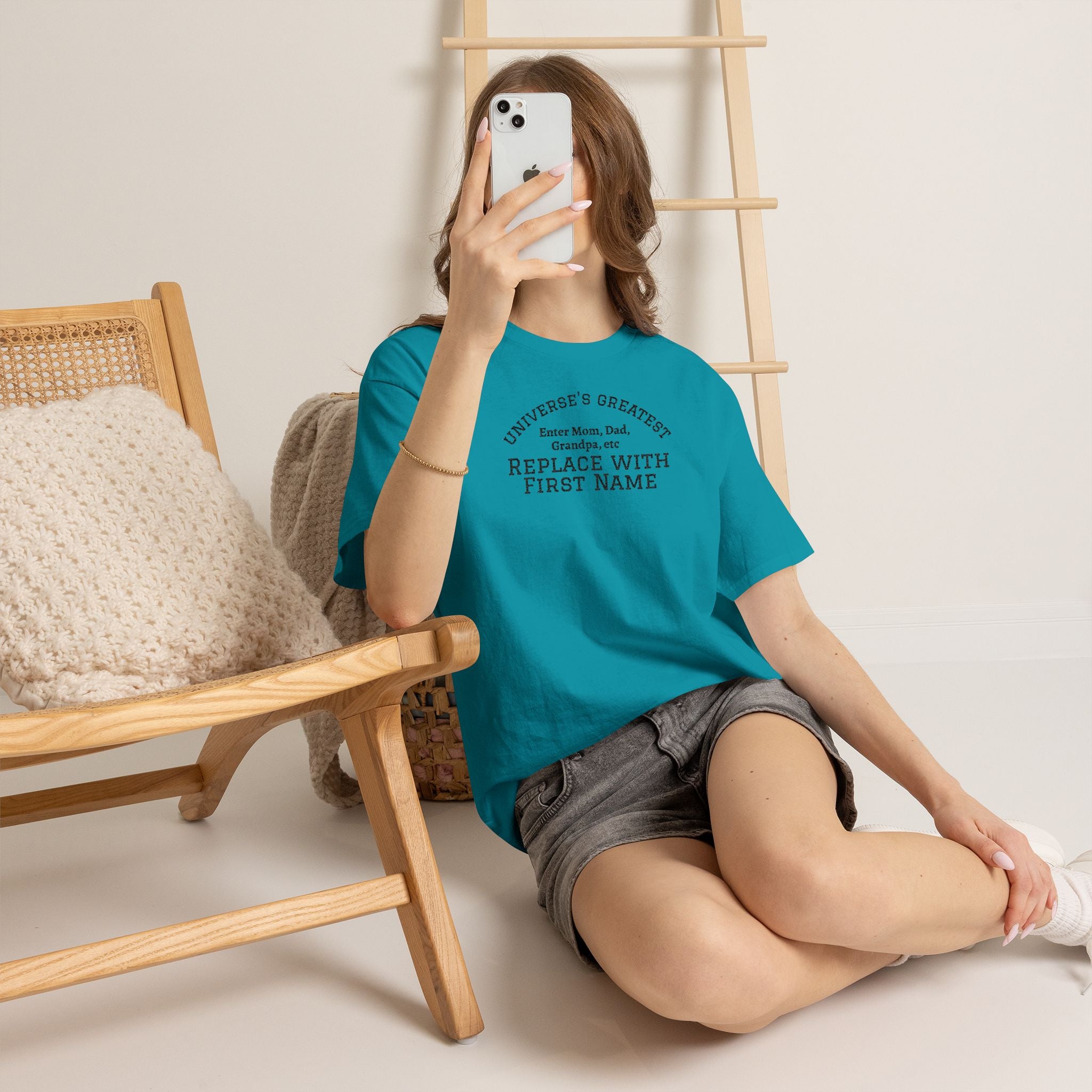 Universe's Greatest Mom, Dad, or More Personalized and Embroidered T-Shirt