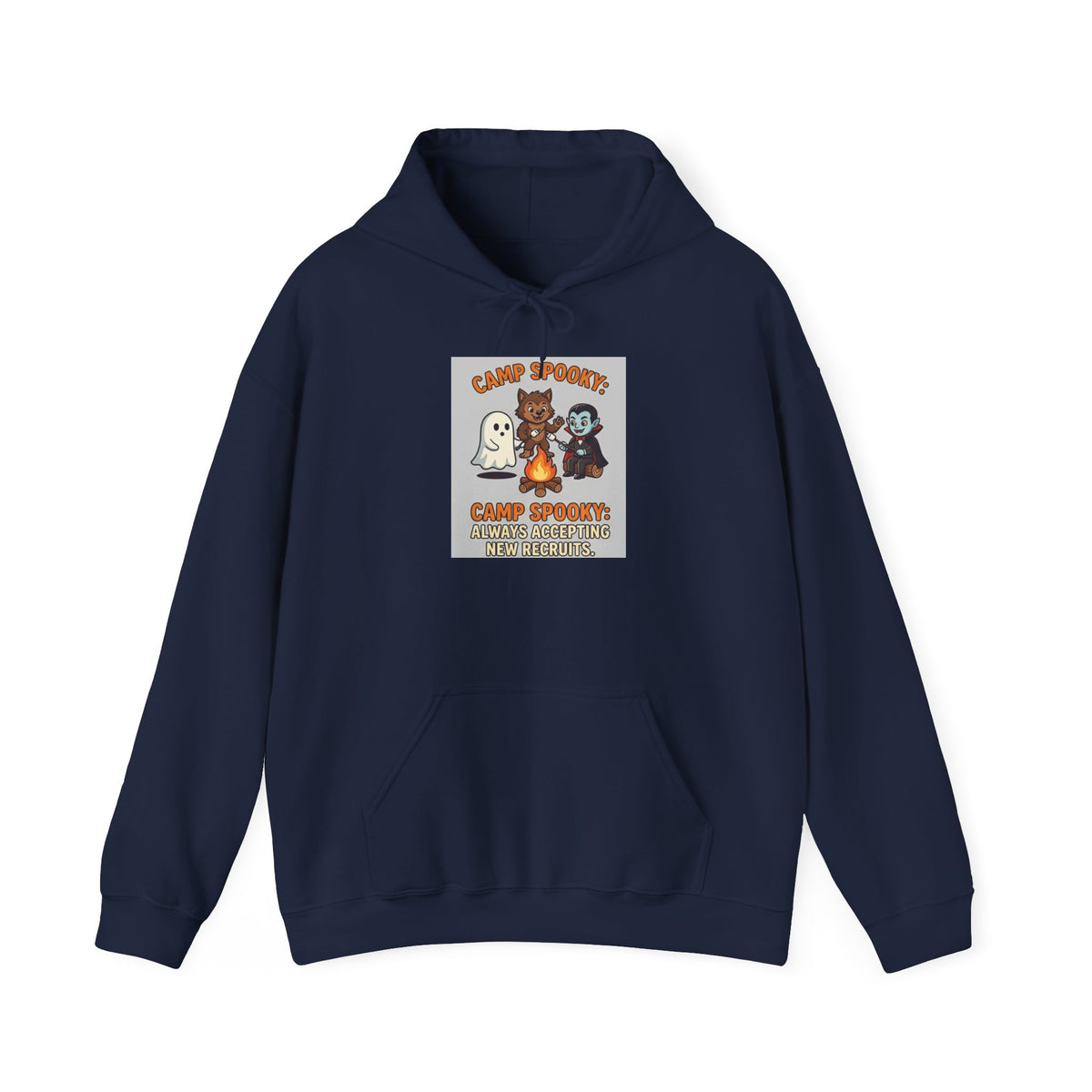 Halloween Camp Ghost Hoodie — "Camp Spooky" Cute Ghosts & Bonfire Sweatshirt