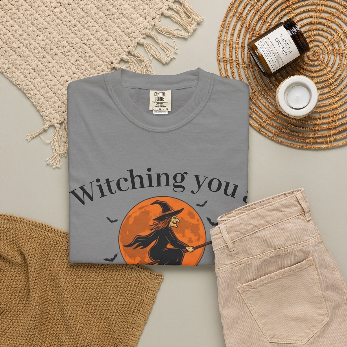 Halloween Witch T-Shirt — "Witching You a Happy Halloween" Graphic Tee
