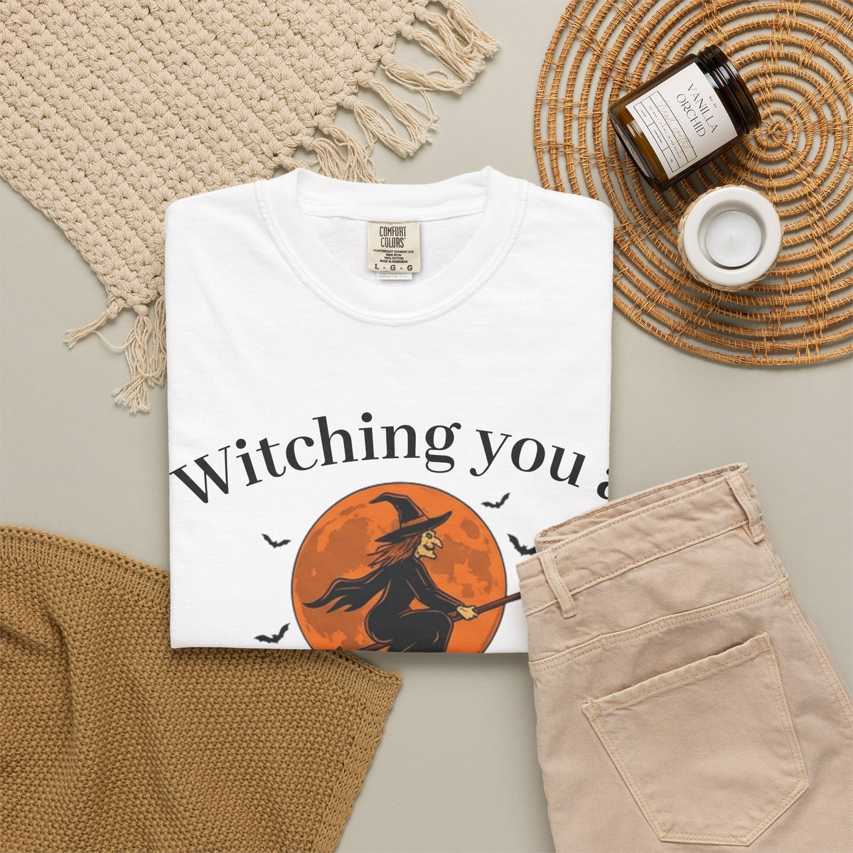 Halloween Witch T-Shirt — "Witching You a Happy Halloween" Graphic Tee