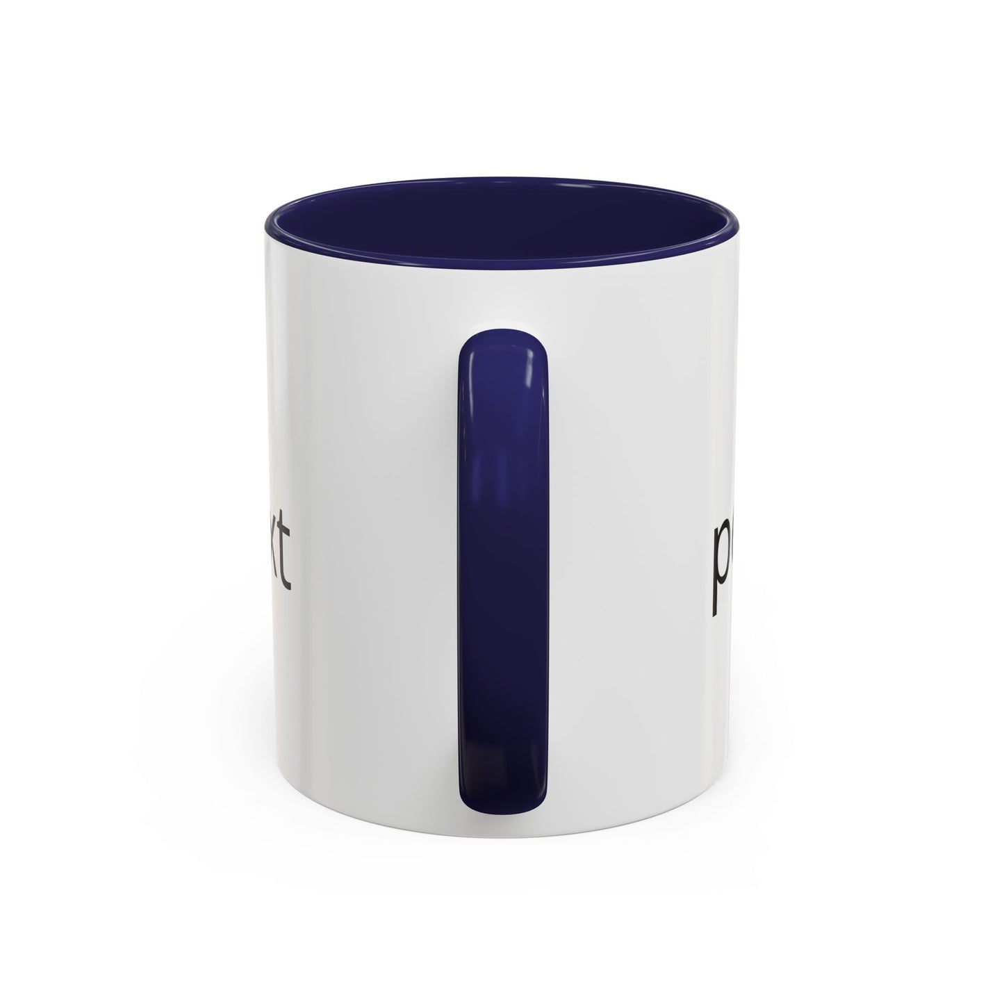 Personalized Accent Coffee Mug — Custom Text Black-Trim 11/15oz