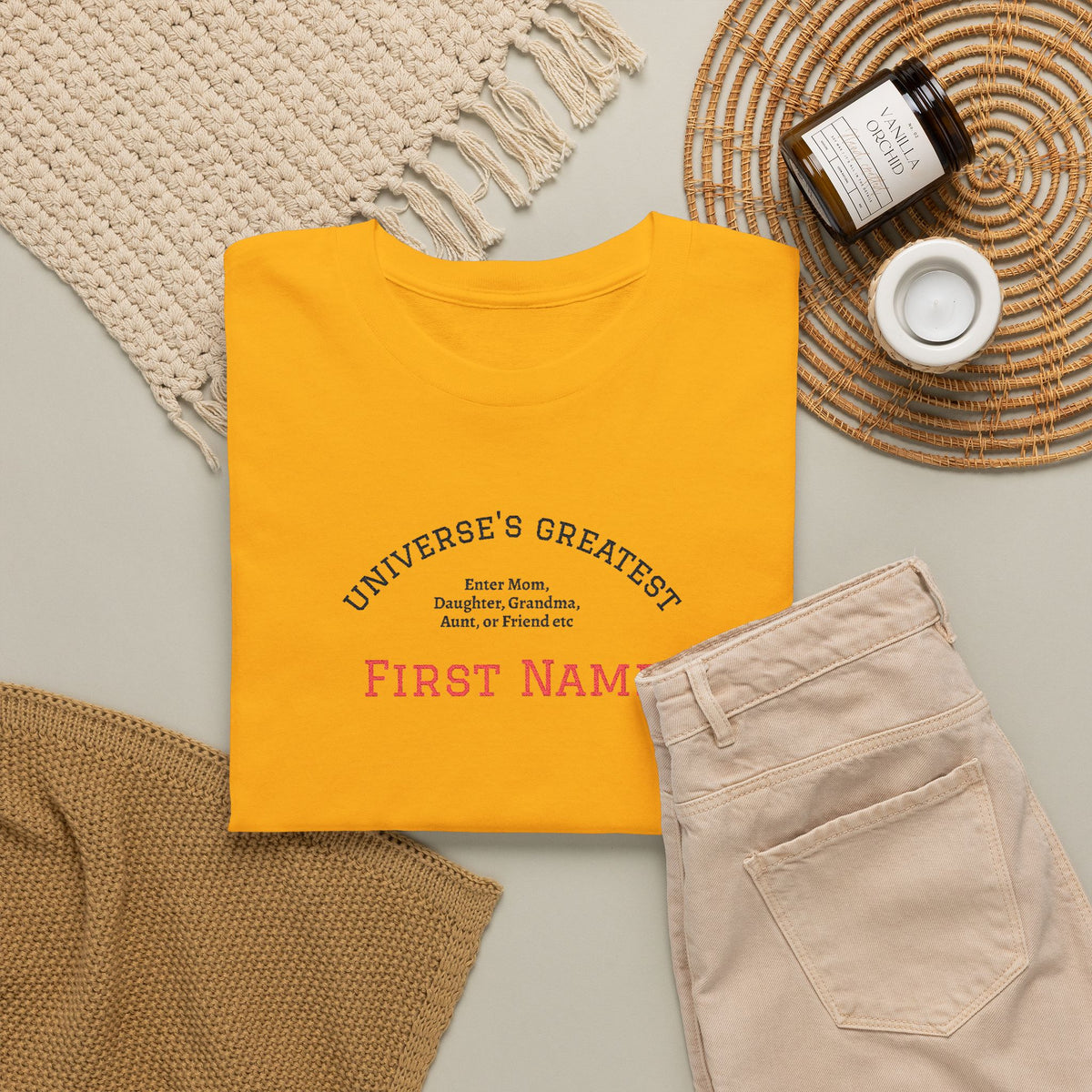Embroidered "Universe's Greatest" Woman - Mom, Daughter, Grandma, Aunt or more - YOU DECIDE! - Personalized T-Shirt