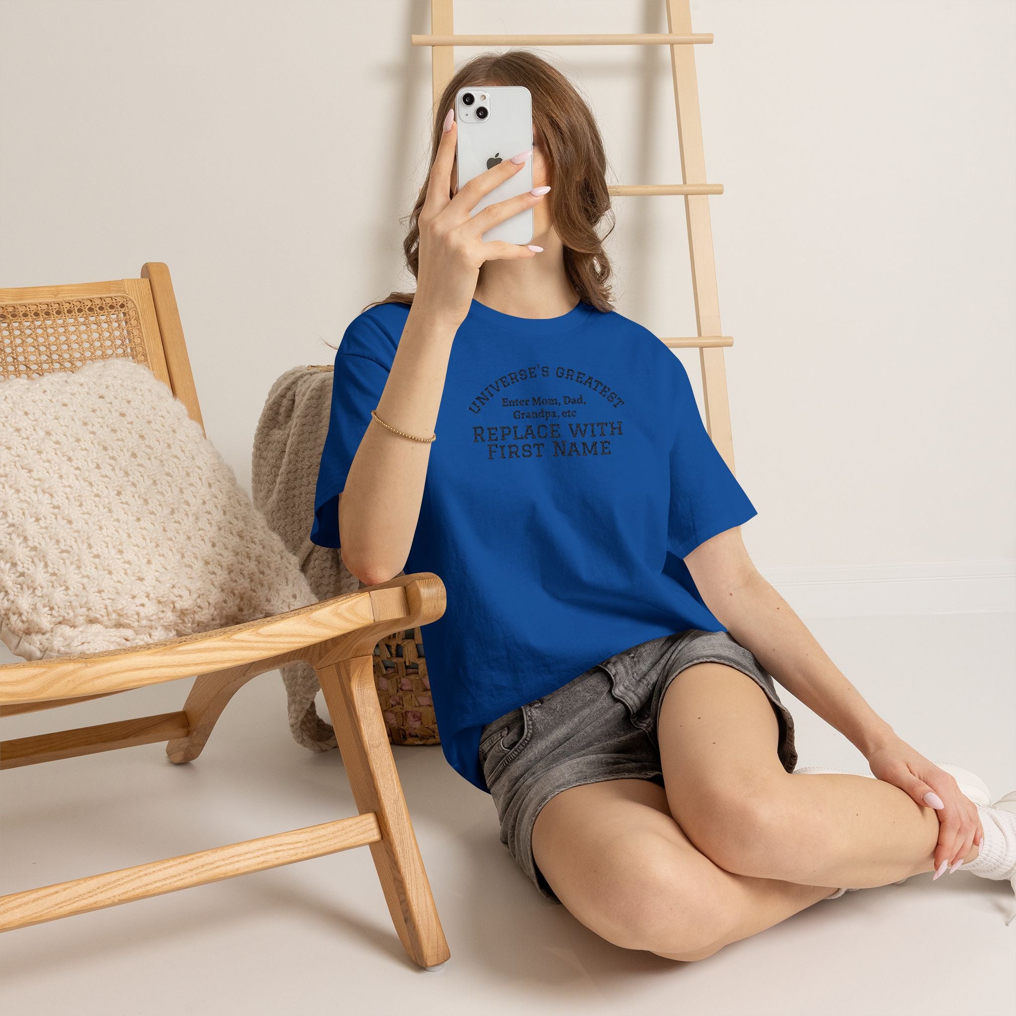 Universe's Greatest Mom, Dad, or More Personalized and Embroidered T-Shirt