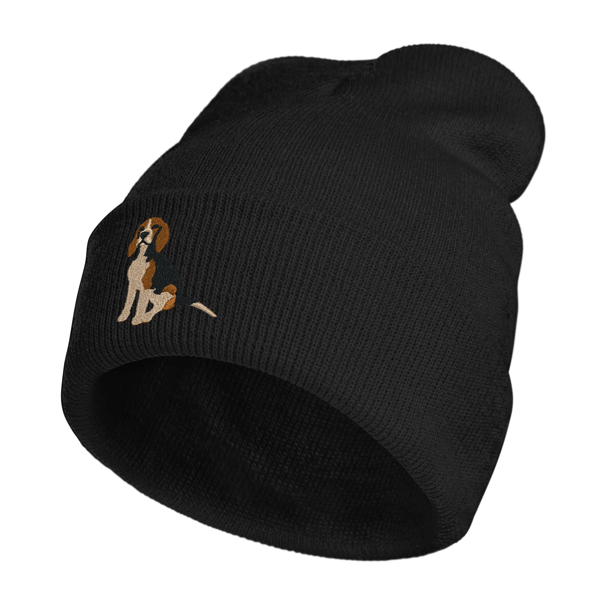 Cool Beagle Puppy Embroidery Beanie Knit Hats for Men & Women Embroidery Winter Hats Skull Cap